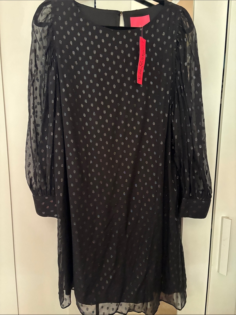 NWT Maisel Silk Dress Moroccan Metallic Clip